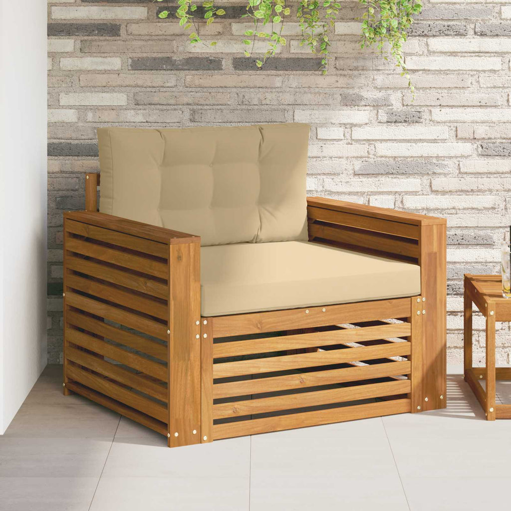 vidaXL Sofa na zewnątrz Lite drewno akacjowe i poliester