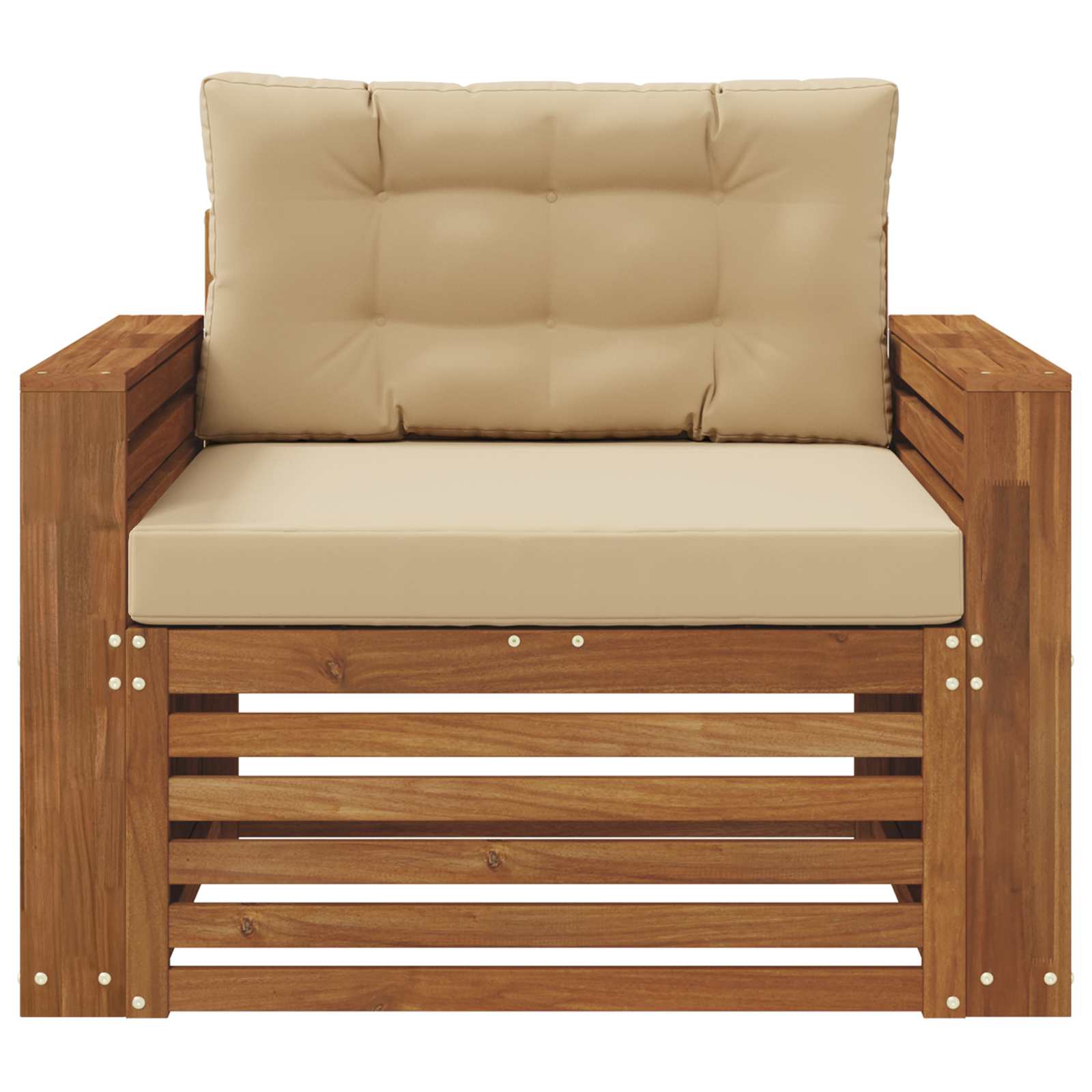 vidaXL Sofa na zewnątrz Lite drewno akacjowe i poliester