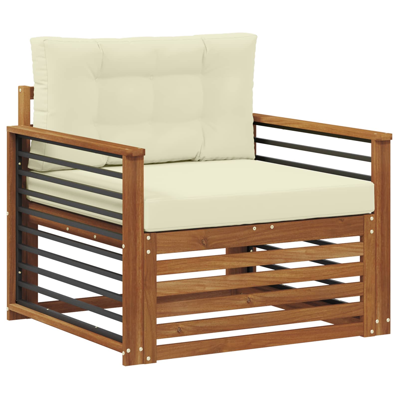 vidaXL Sofa na zewnątrz Lite drewno akacjowe i poliester