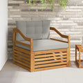 vidaXL Sofa na zewnątrz Naturalny i jasnoszary