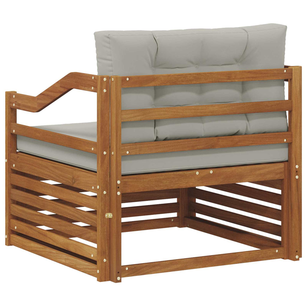 vidaXL Sofa na zewnątrz Naturalny i jasnoszary