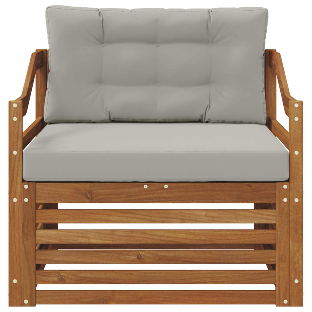 vidaXL Sofa na zewnątrz Naturalny i jasnoszary