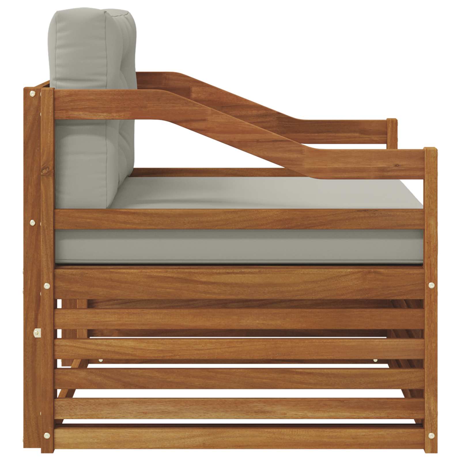 vidaXL Sofa na zewnątrz Naturalny i jasnoszary