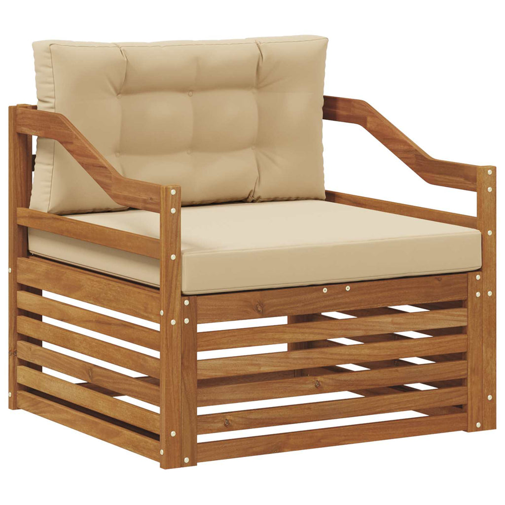 vidaXL Sofa na zewnątrz Naturalny i Beżowy
