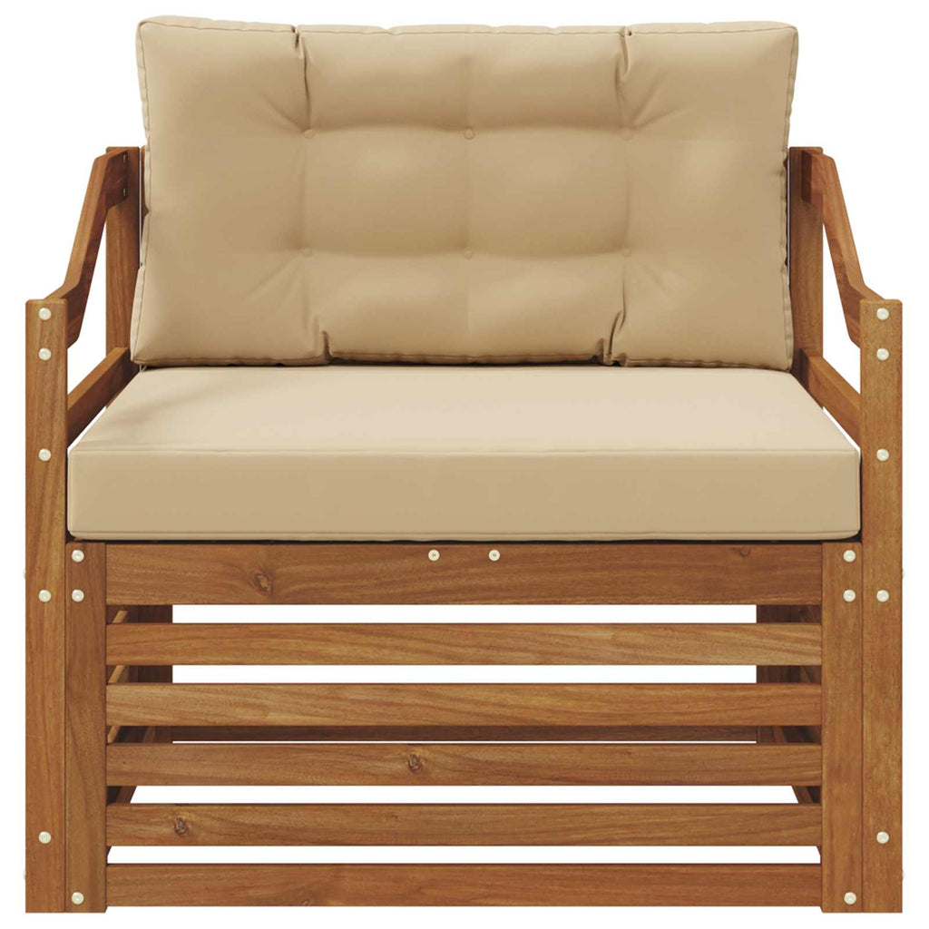 vidaXL Sofa na zewnątrz Naturalny i Beżowy