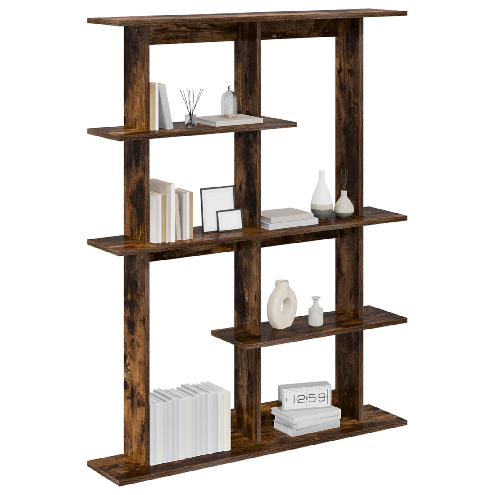 vidaXL Półka ścienna Dąb wędzony 102 x 20 x 130 cm Drewno inżynieryjne