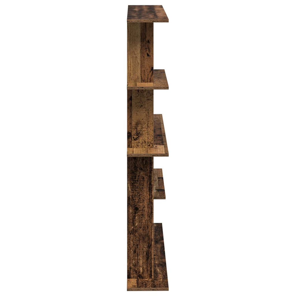vidaXL Półka ścienna Stare drewno 102 x 20 x 130 cm
