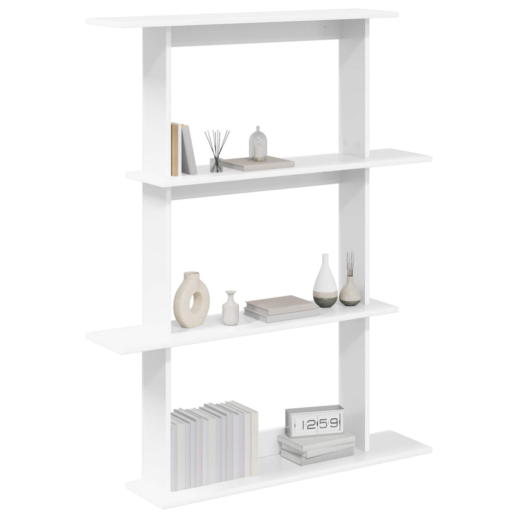 vidaXL Półka ścienna Biały 100 x 20 x 126 cm Drewno inżynieryjne