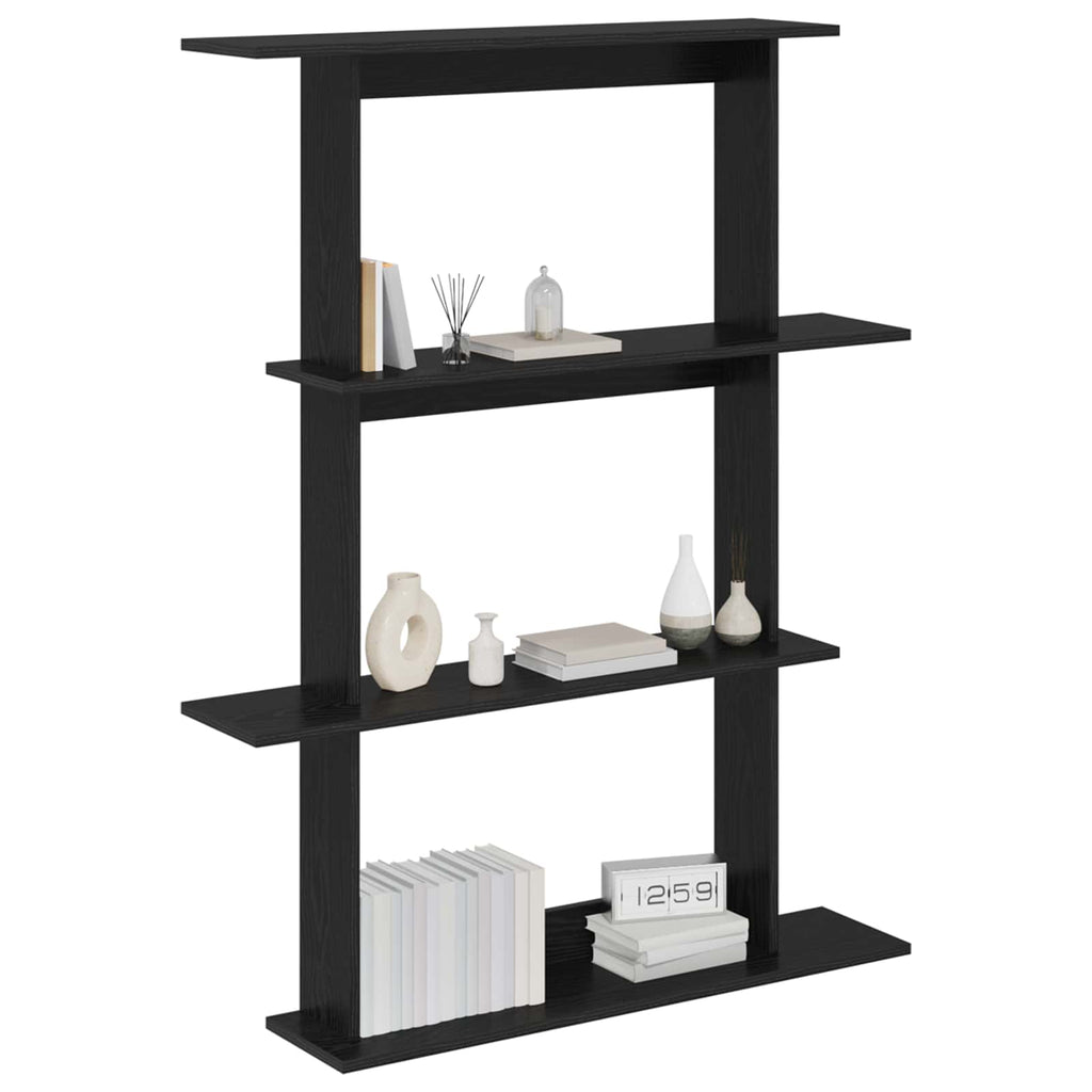 vidaXL Półka ścienna Czarny dąb 100 x 20 x 126 cm Drewno inżynieryjne