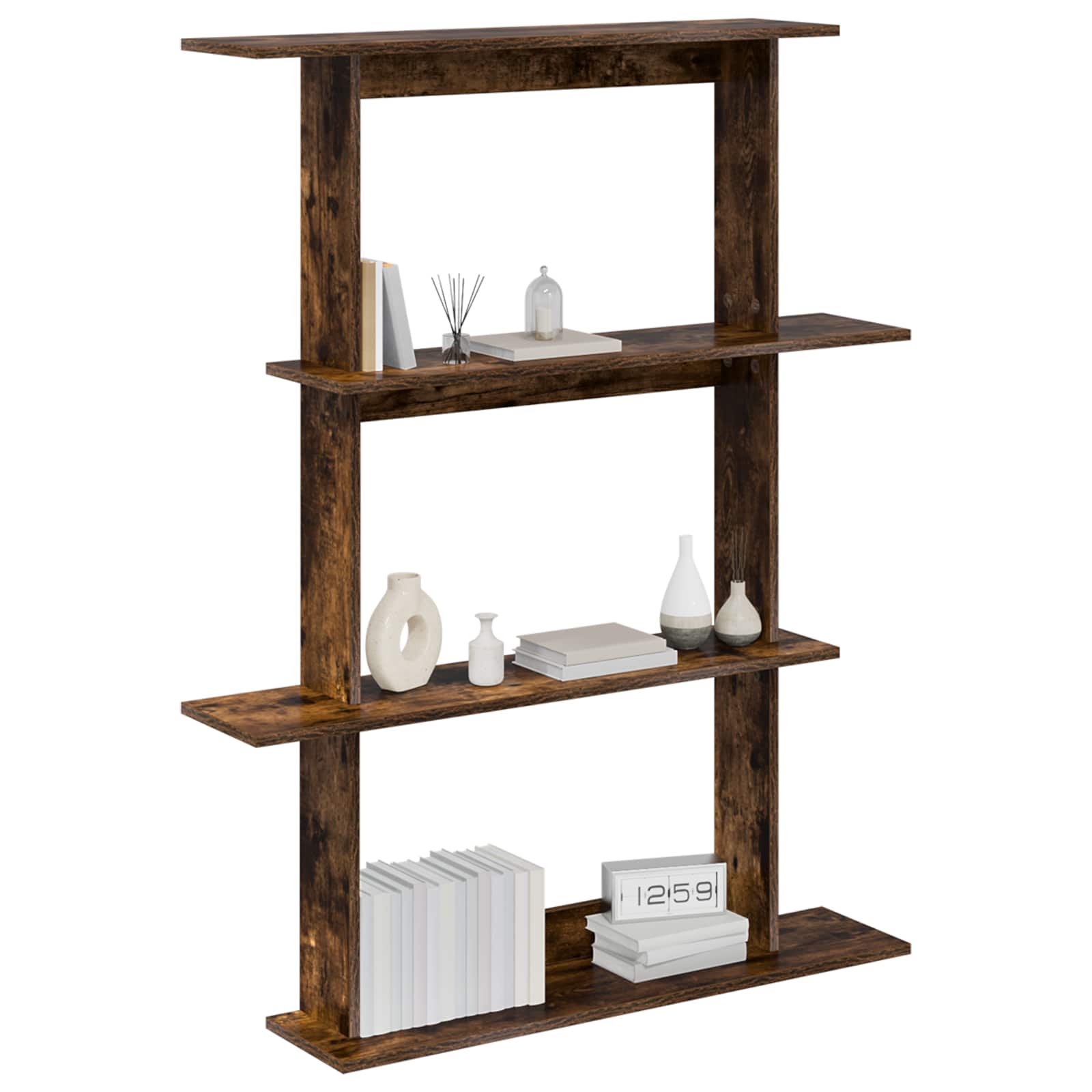 vidaXL Półka ścienna Dąb wędzony 100 x 20 x 126 cm Drewno inżynieryjne