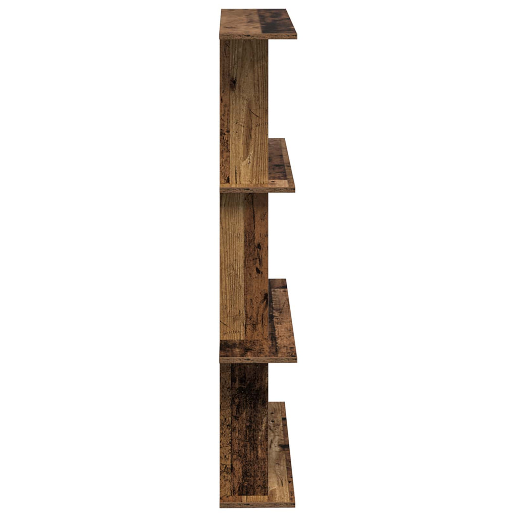 vidaXL Półka ścienna Stare drewno 100 x 20 x 126 cm