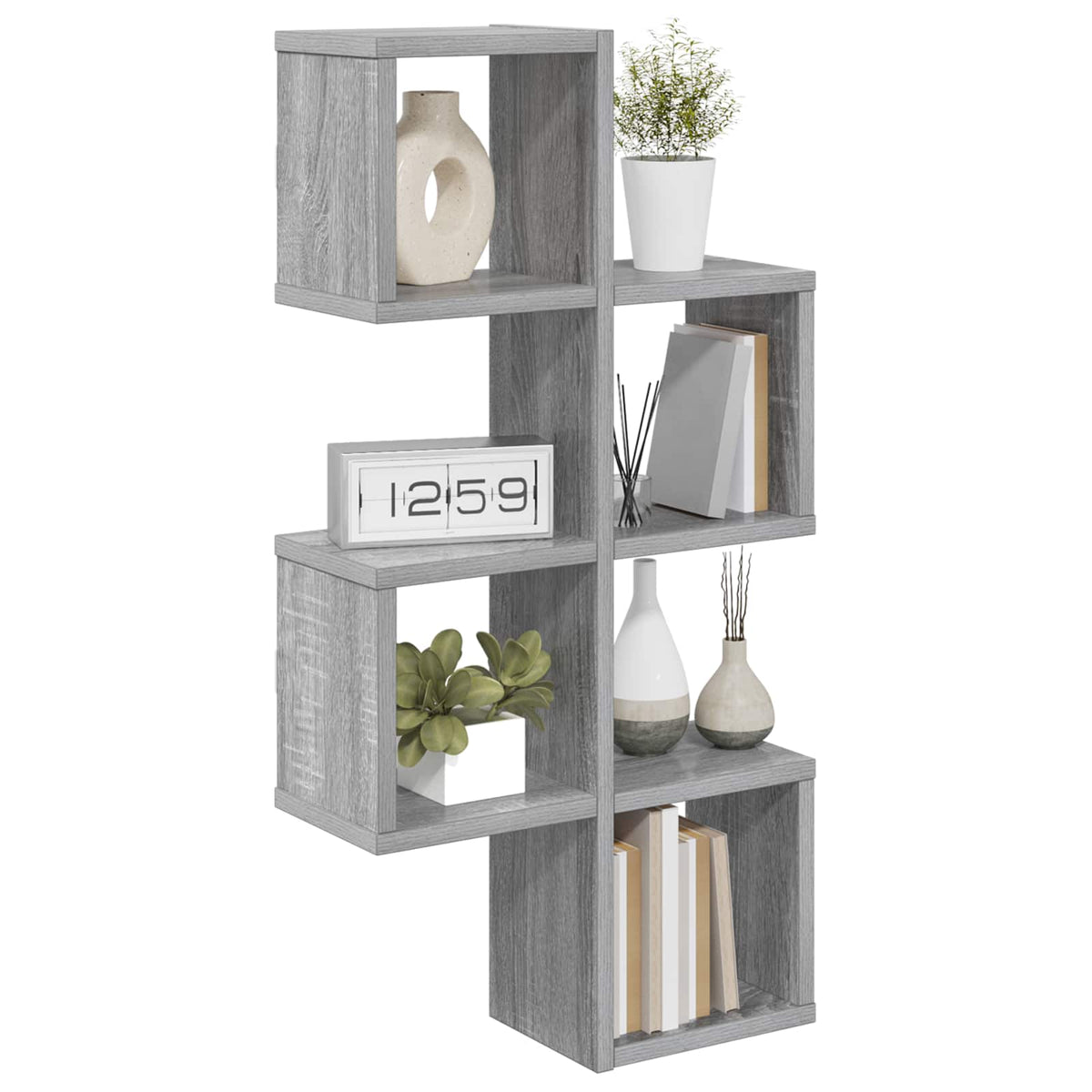 vidaXL Półka ścienna Do montażu na ścianie Szary Sonoma