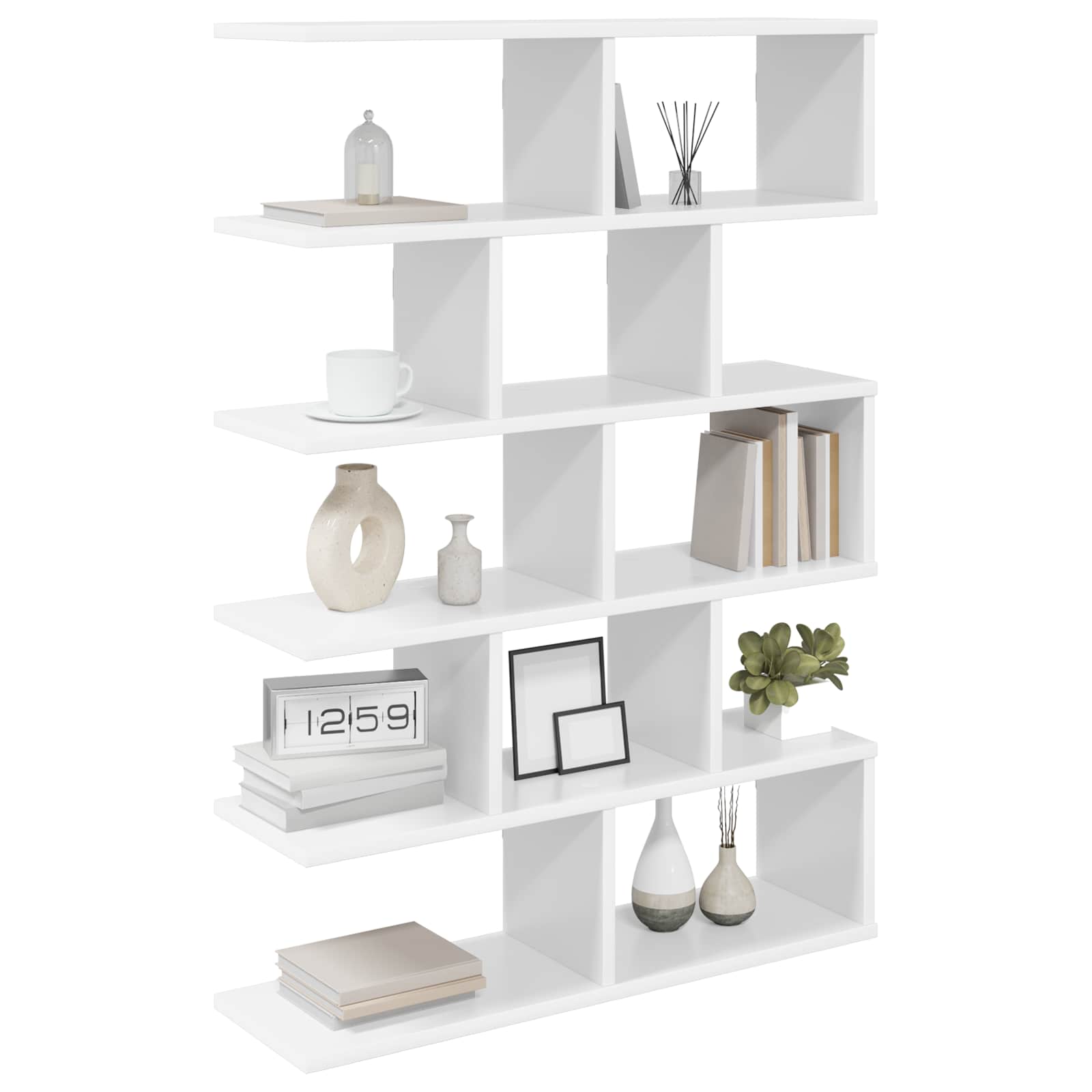 vidaXL Półka ścienna Biały 70 x 20 x 100 cm Drewno inżynieryjne