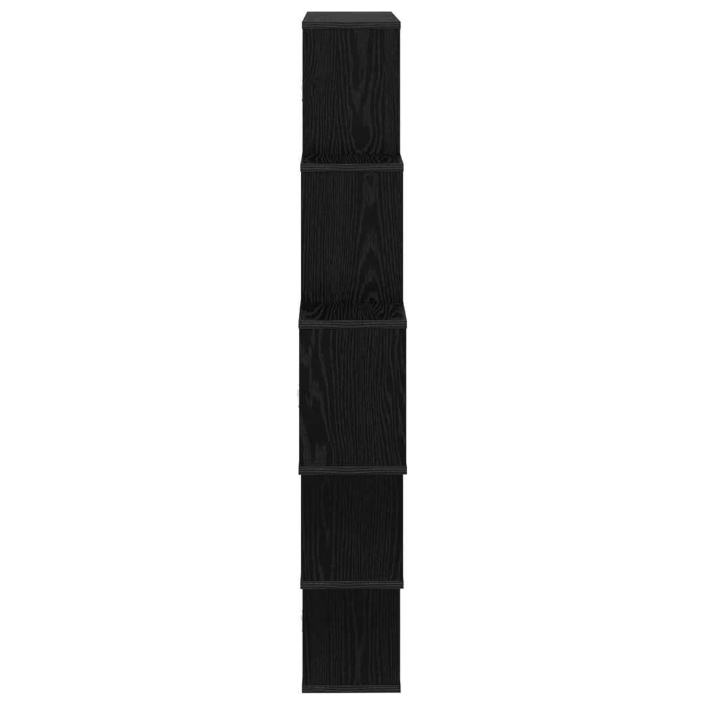 vidaXL Półka ścienna Czarny dąb 120 x 20 x 136 cm Drewno inżynieryjne