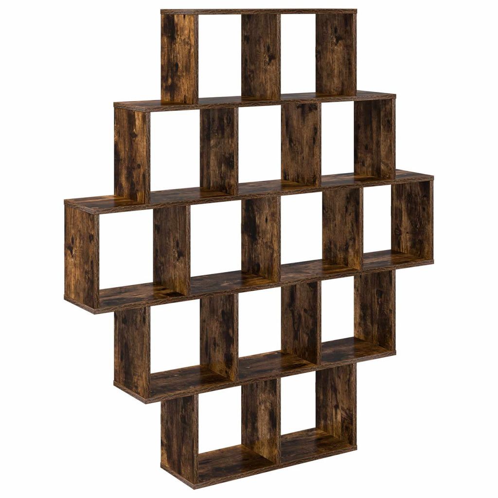 vidaXL Półka ścienna Dąb wędzony 120 x 20 x 136 cm Drewno inżynieryjne