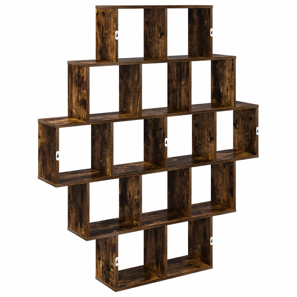 vidaXL Półka ścienna Dąb wędzony 120 x 20 x 136 cm Drewno inżynieryjne