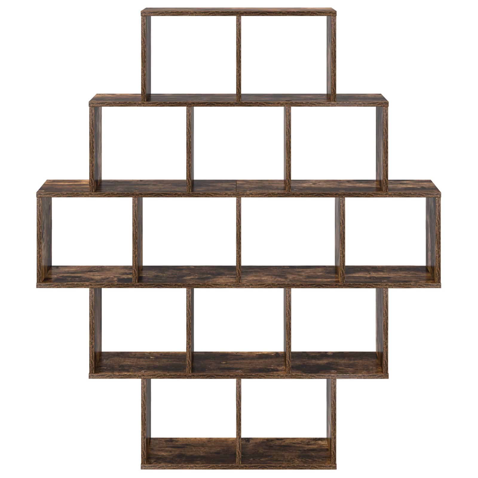 vidaXL Półka ścienna Dąb wędzony 120 x 20 x 136 cm Drewno inżynieryjne