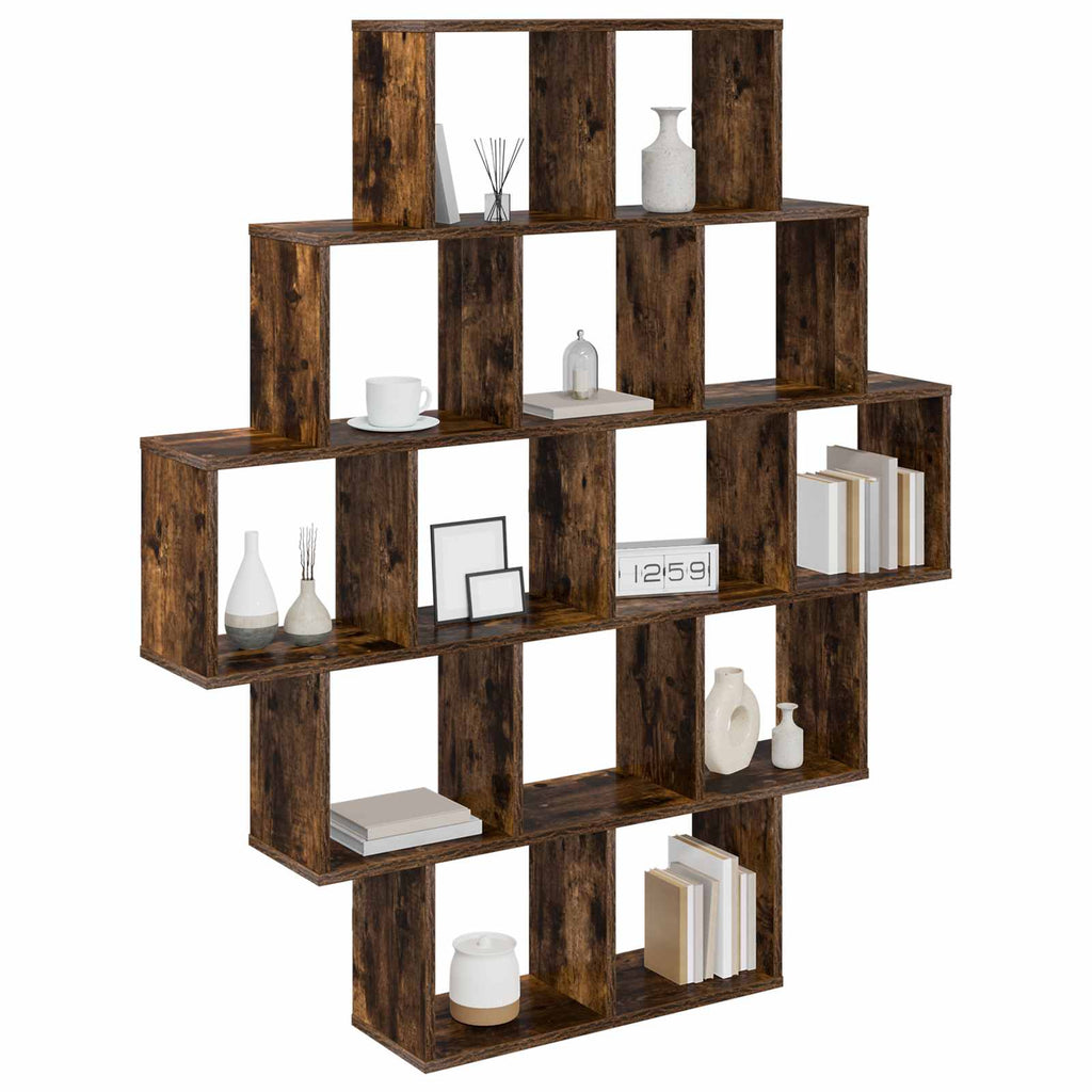 vidaXL Półka ścienna Dąb wędzony 120 x 20 x 136 cm Drewno inżynieryjne
