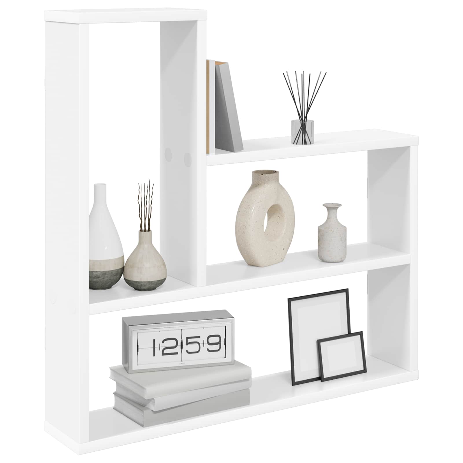vidaXL Półka ścienna Biały 60 x 11 x 60 cm Drewno inżynieryjne