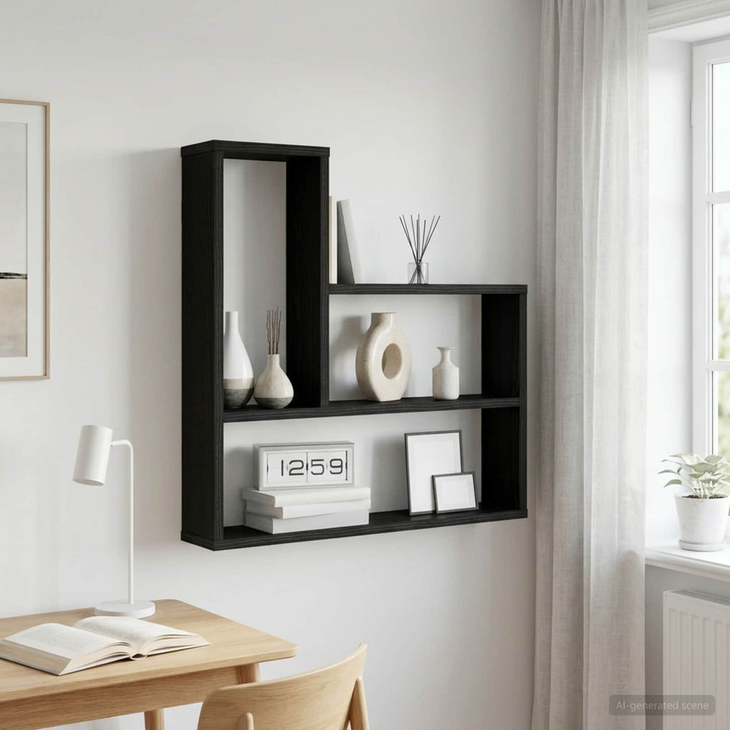 vidaXL Półka ścienna Czarny dąb 60 x 11 x 60 cm Drewno inżynieryjne