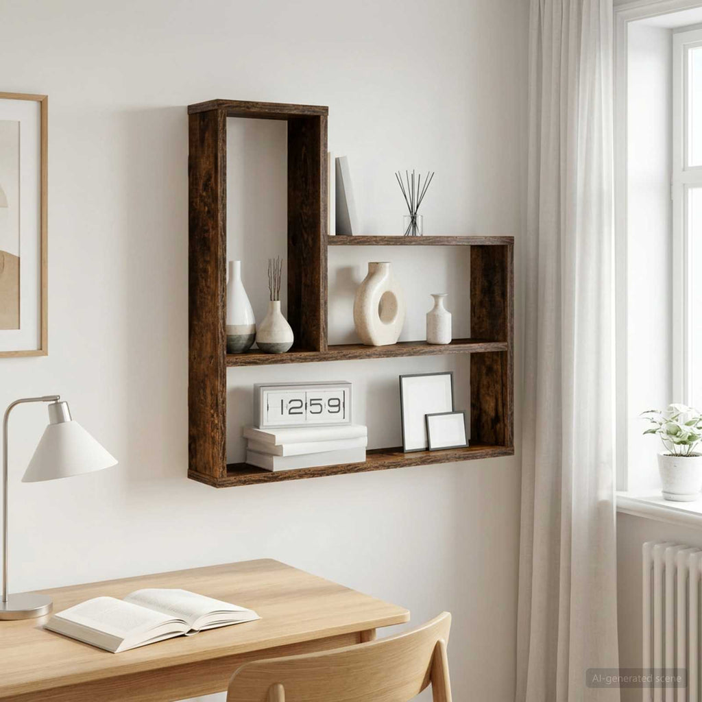 vidaXL Półka ścienna Dąb wędzony 60 x 11 x 60 cm Drewno inżynieryjne