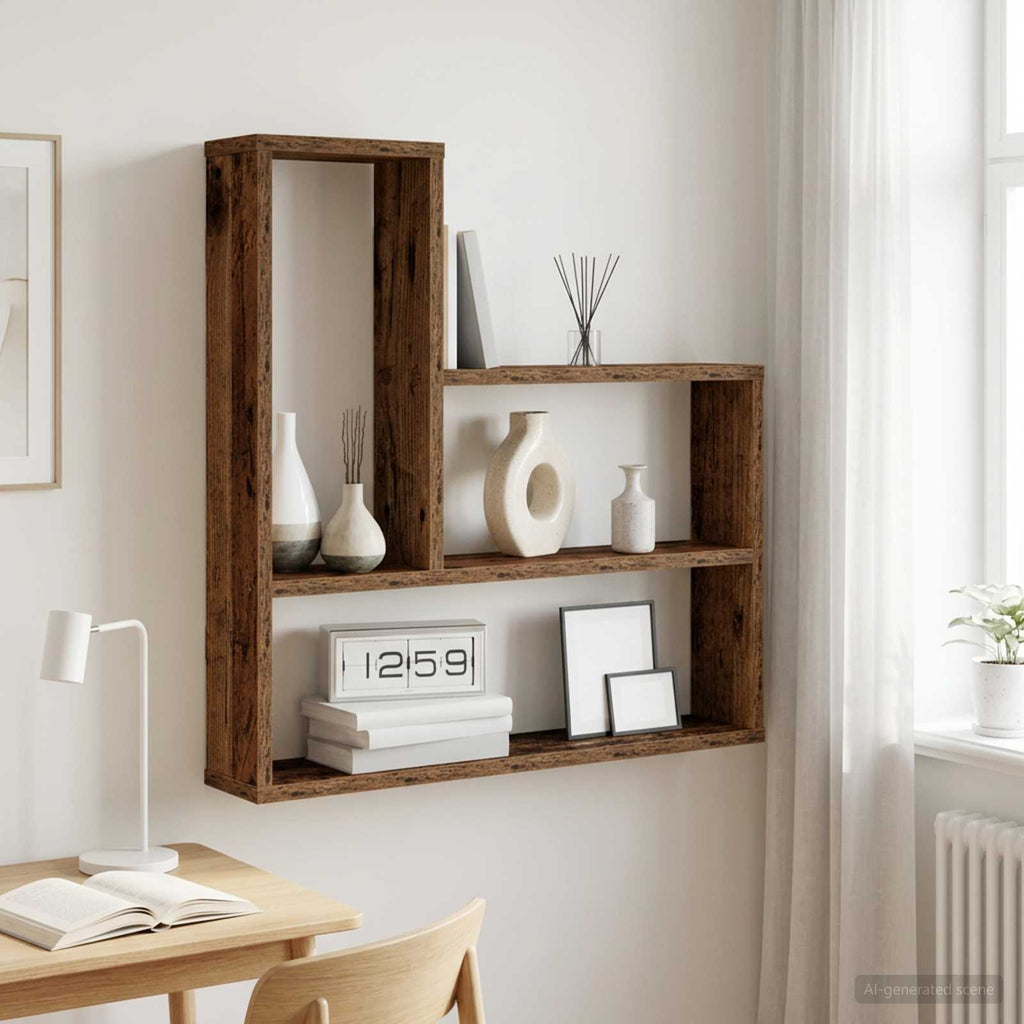 vidaXL Półka ścienna Stare drewno 60 x 11 x 60 cm Drewno inżynieryjne