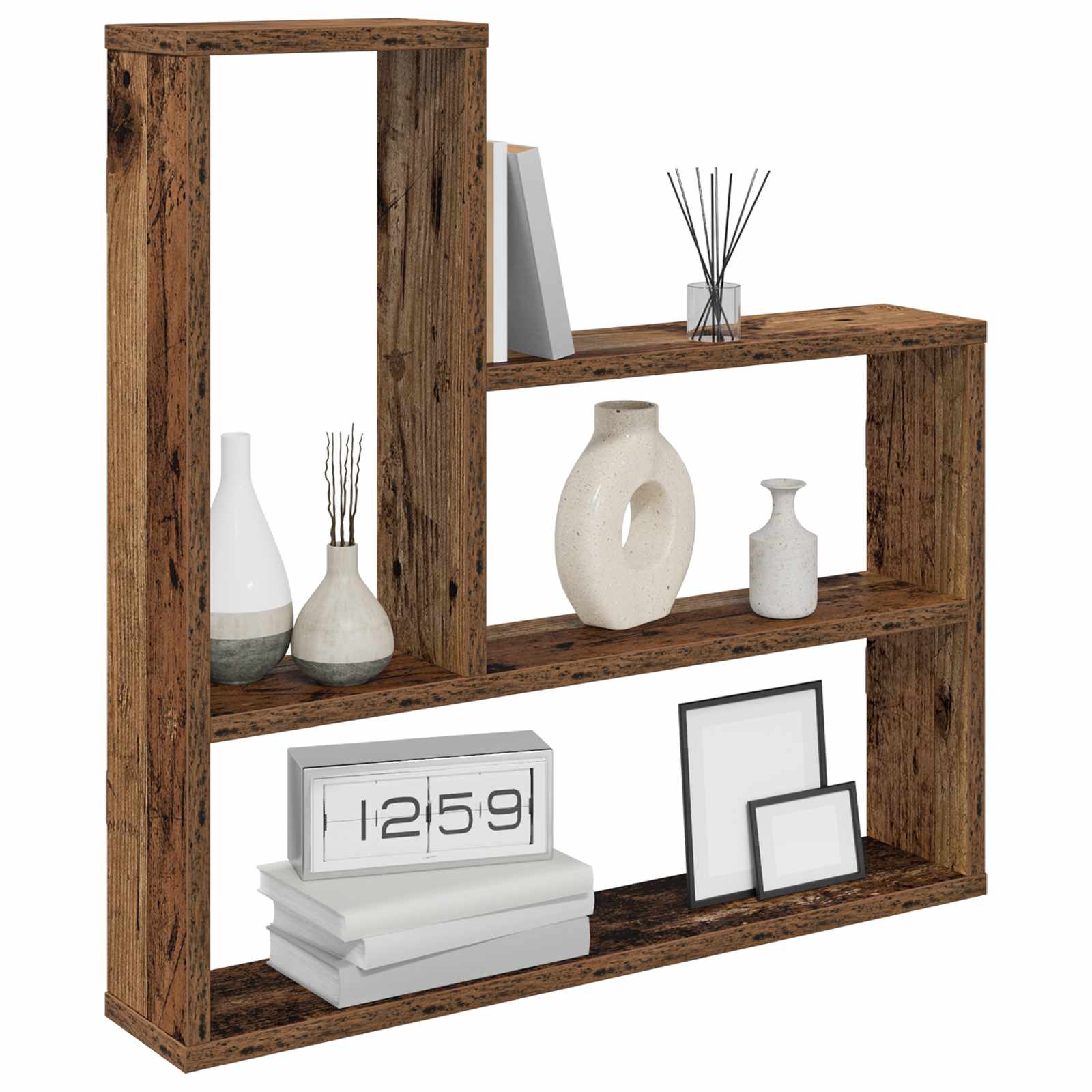 vidaXL Półka ścienna Stare drewno 60 x 11 x 60 cm Drewno inżynieryjne