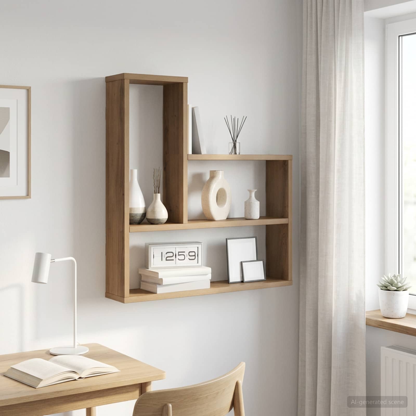 vidaXL Półka ścienna Dąb artisan 60 x 11 x 60 cm Drewno inżynieryjne