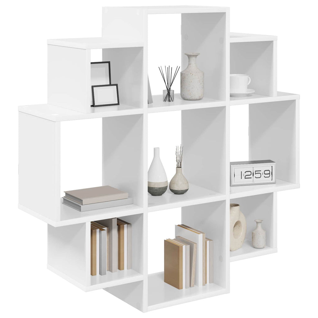 vidaXL Półka ścienna Biały 90 x 25 x 90 cm Drewno inżynieryjne