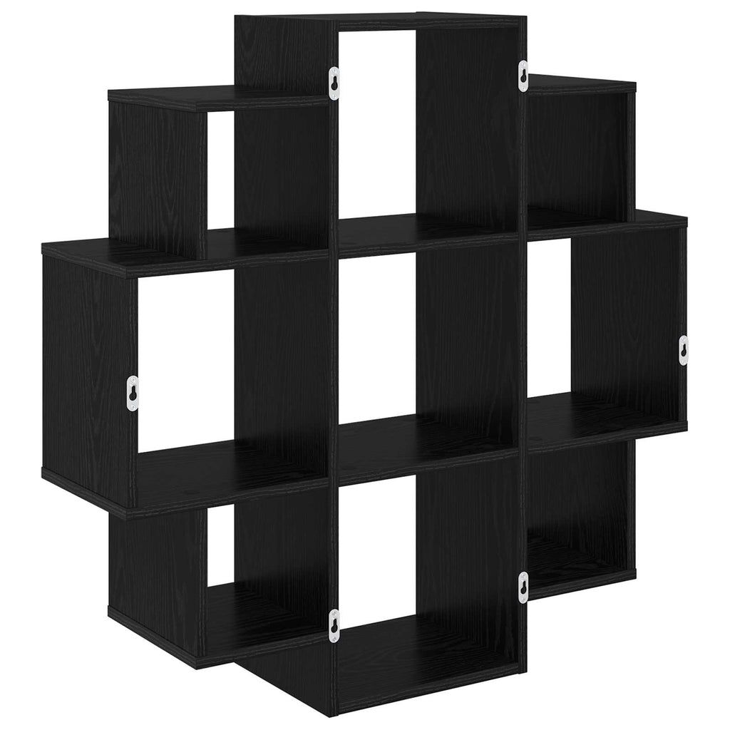 vidaXL Półka ścienna Czarny dąb 90 x 25 x 90 cm Drewno inżynieryjne