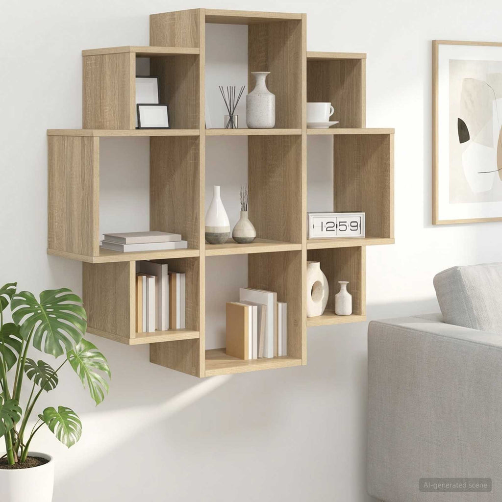 vidaXL Półka ścienna dąb Sonoma 90 x 25 x 90 cm Drewno inżynieryjne