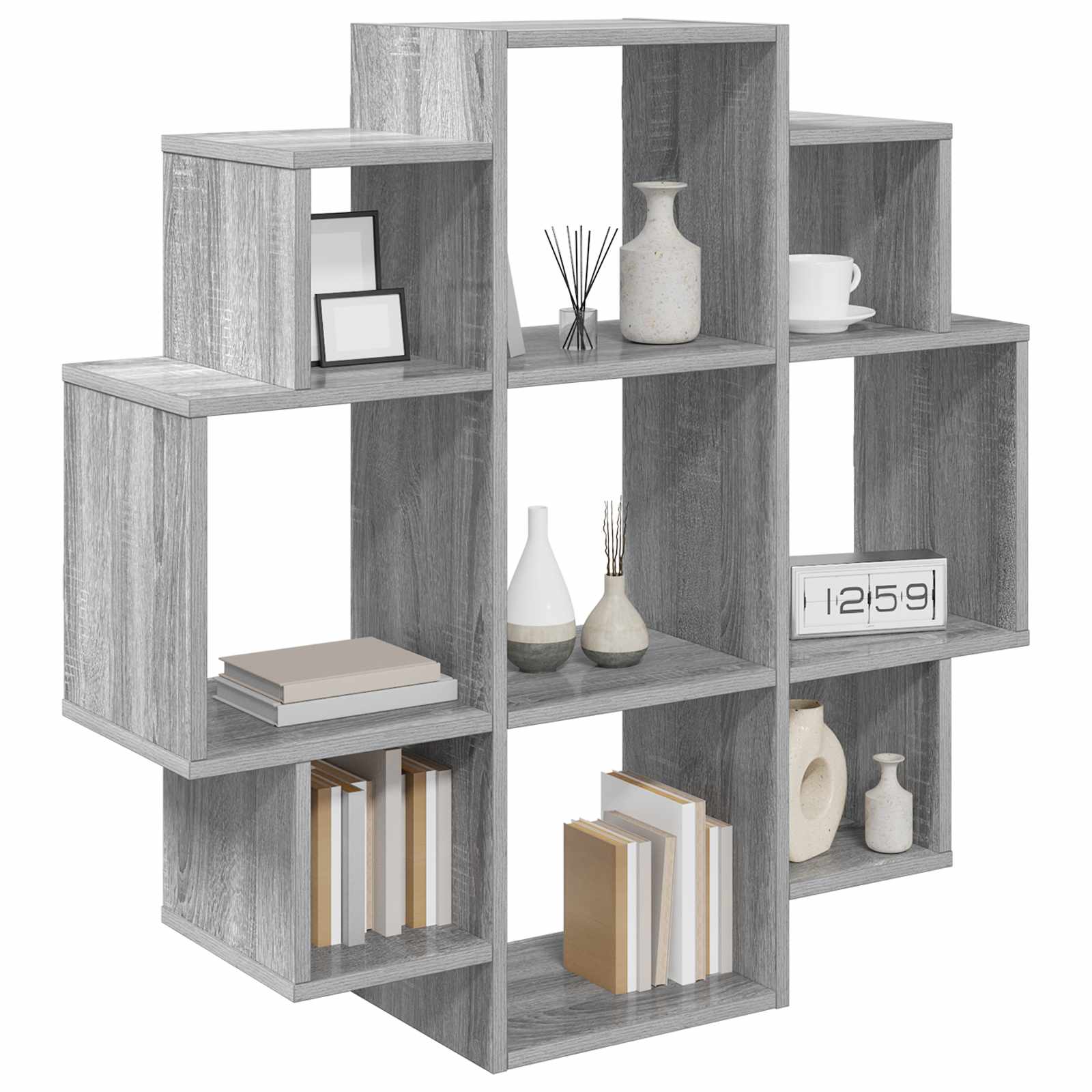 vidaXL Półka ścienna Szary Sonoma 90 x 25 x 90 cm Drewno inżynieryjne