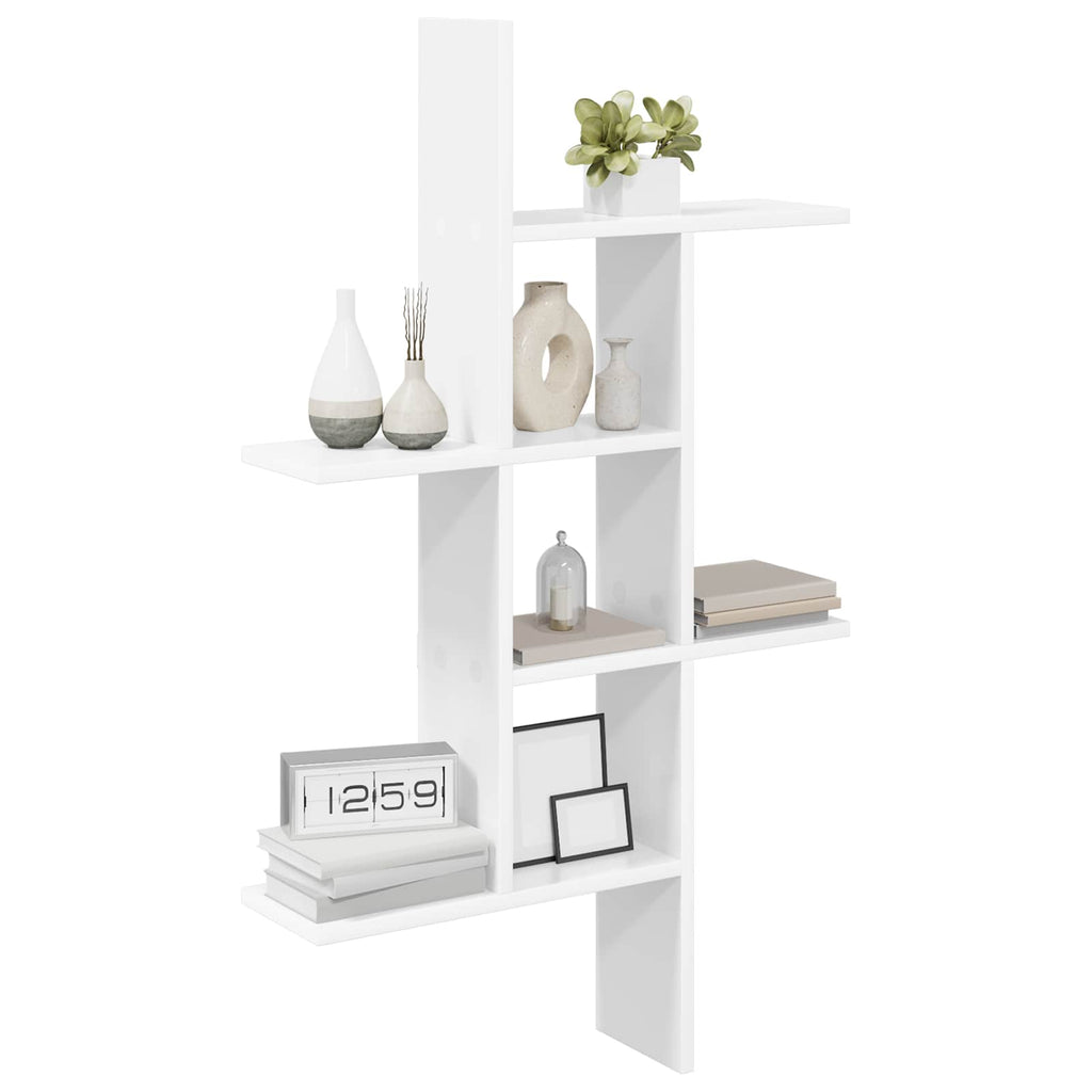 vidaXL Półka ścienna Biały 61 x 15 x 102 cm Drewno inżynieryjne