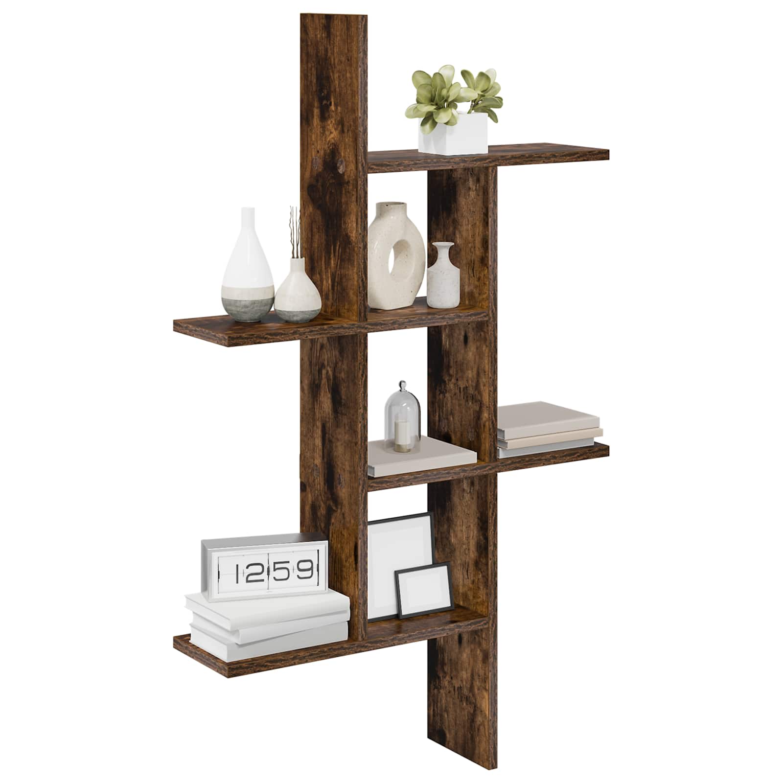 vidaXL Półka ścienna Dąb wędzony 61 x 15 x 102 cm Drewno inżynieryjne