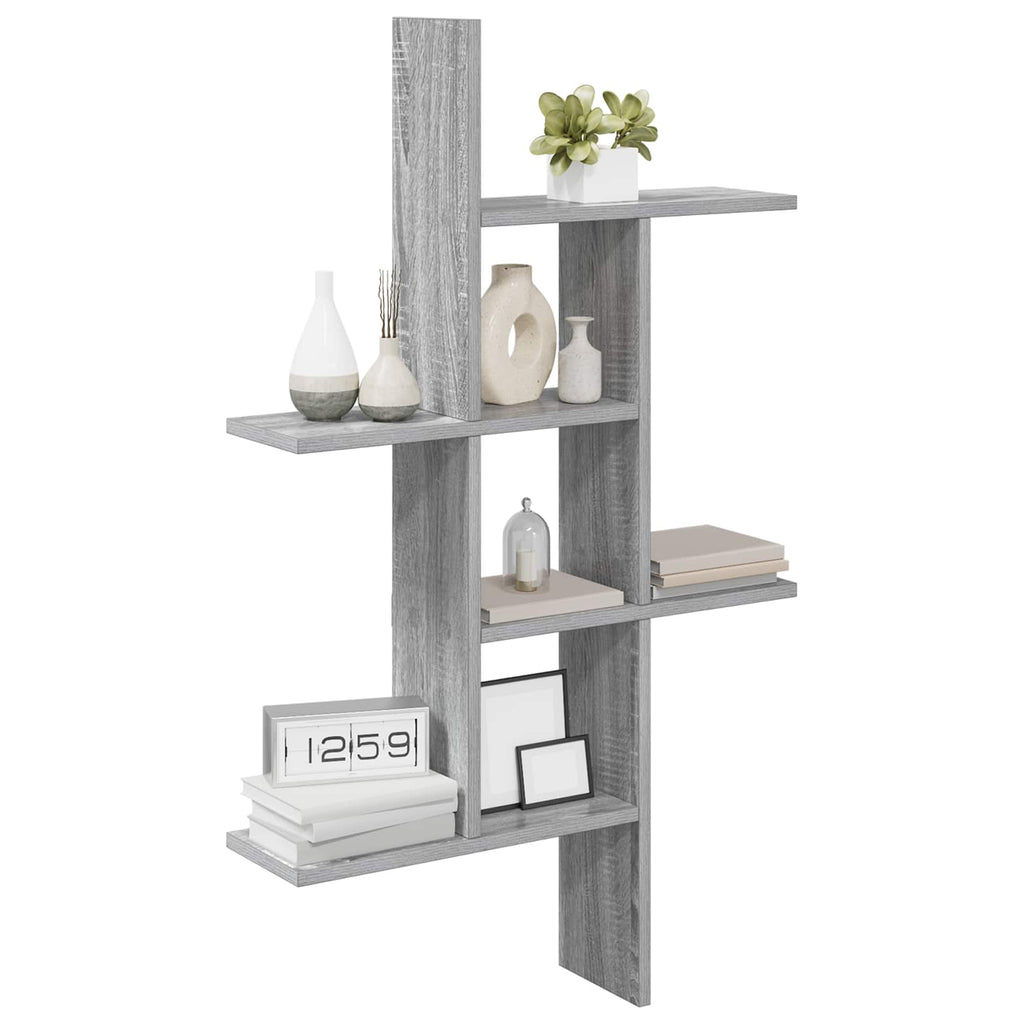 vidaXL Półka ścienna Szary Sonoma 61 x 15 x 102 cm Drewno inżynieryjne