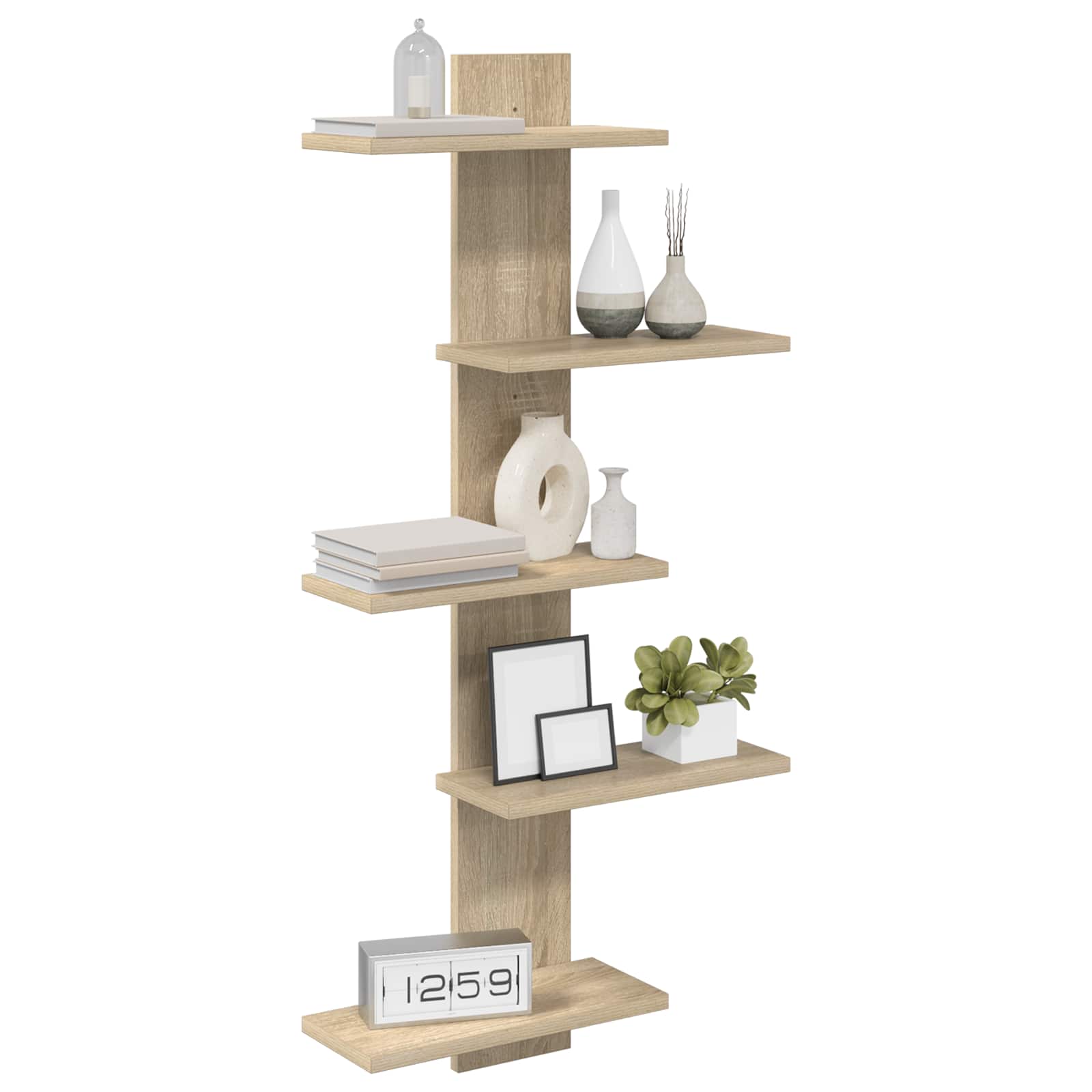 vidaXL Półka wisząca dąb Sonoma 48,5 x 15 x 101 cm Drewno inżynieryjne