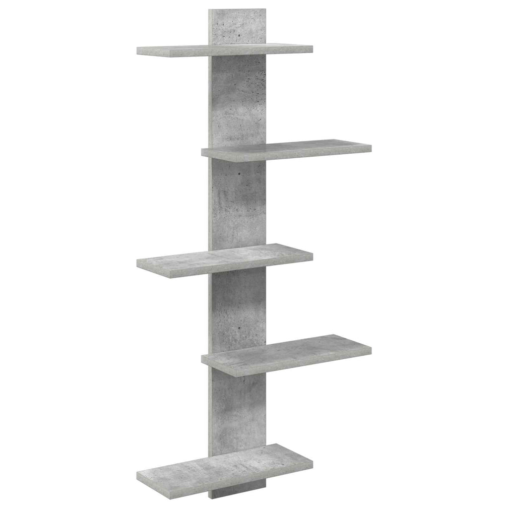 vidaXL Półka wisząca Betonowy szary 48,5 x 15 x 101 cm