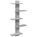 vidaXL Półka wisząca Betonowy szary 48,5 x 15 x 101 cm