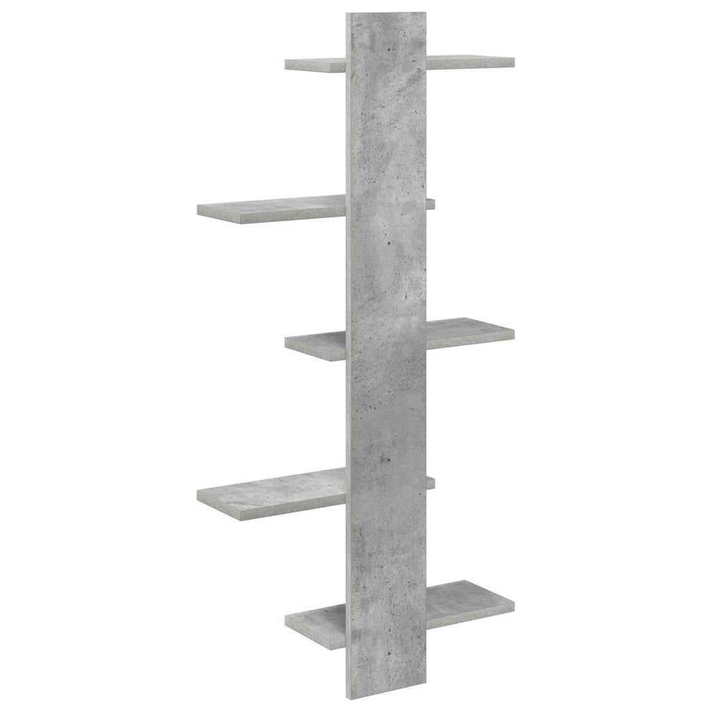 vidaXL Półka wisząca Betonowy szary 48,5 x 15 x 101 cm