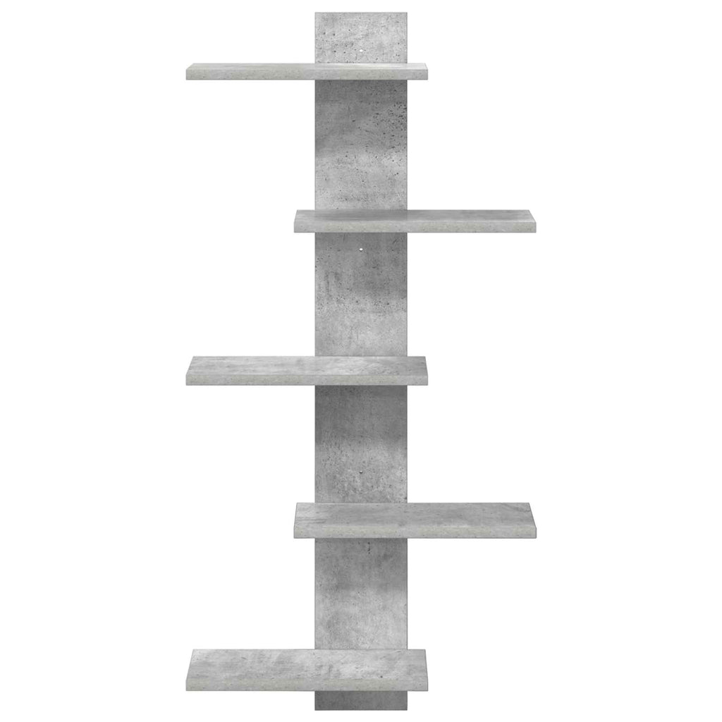 vidaXL Półka wisząca Betonowy szary 48,5 x 15 x 101 cm
