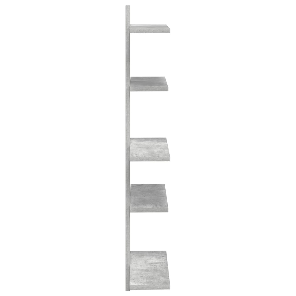 vidaXL Półka wisząca Betonowy szary 48,5 x 15 x 101 cm