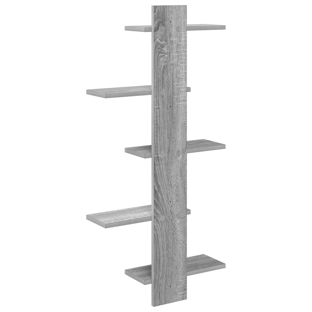 vidaXL Półka wisząca Szary Sonoma 48,5 x 15 x 101 cm