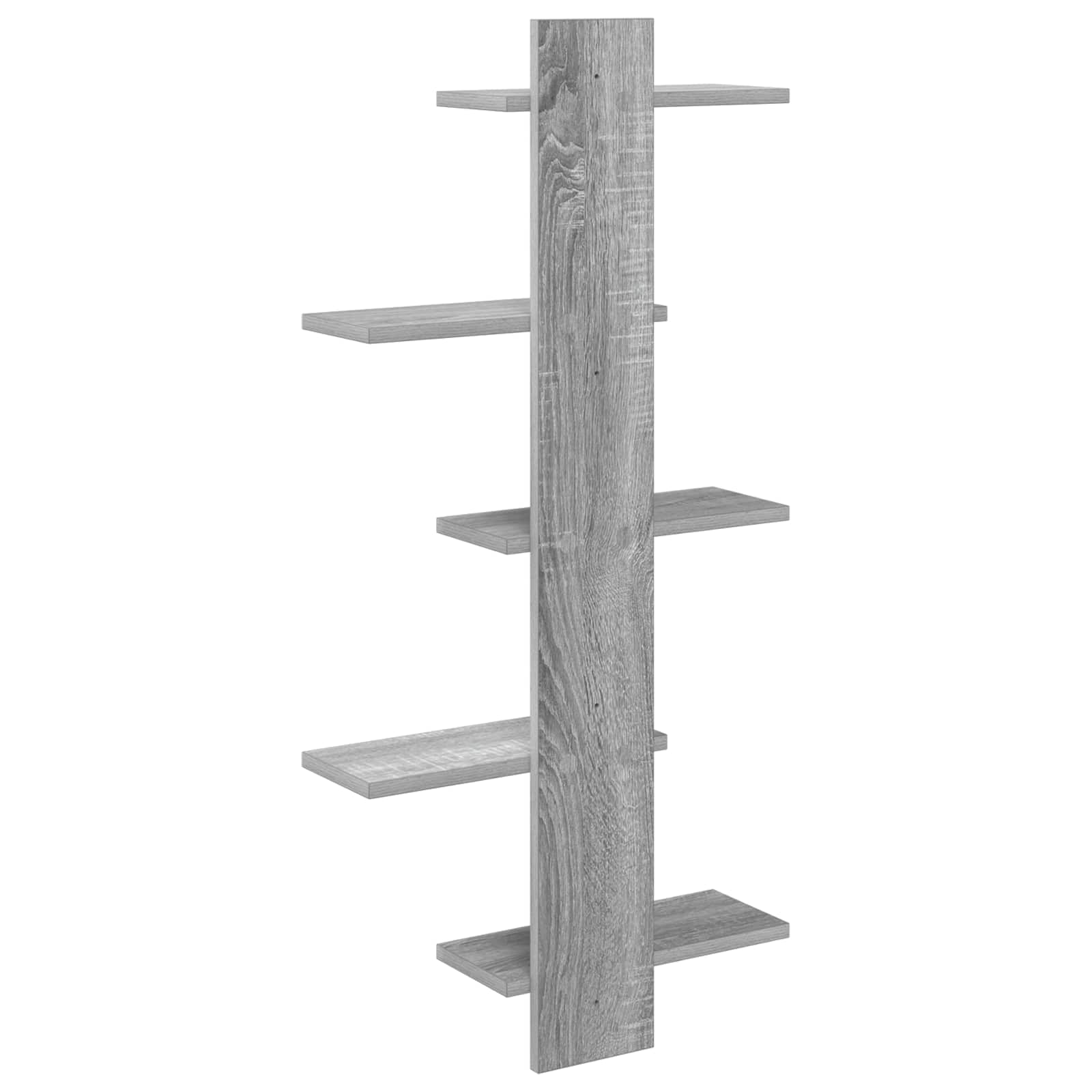vidaXL Półka wisząca Szary Sonoma 48,5 x 15 x 101 cm
