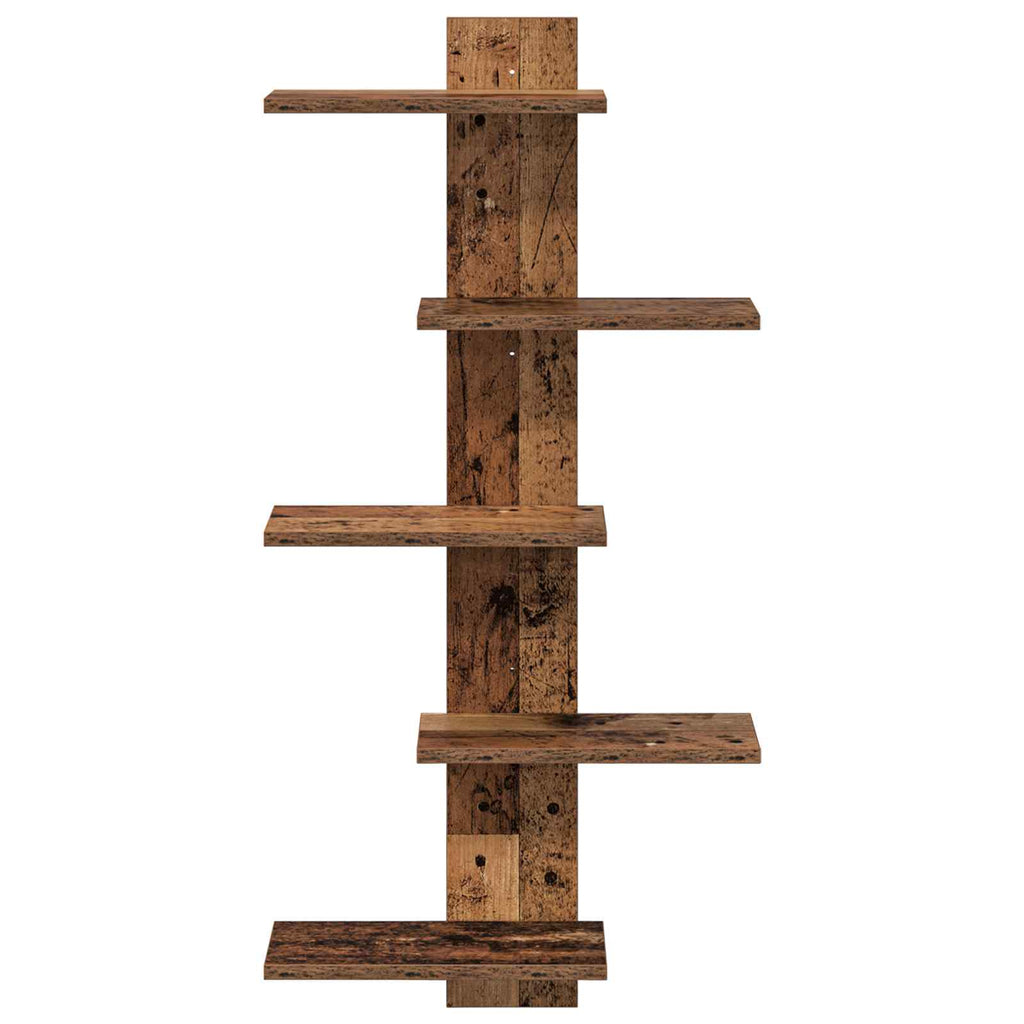 vidaXL Półka wisząca Stare drewno 48,5 x 15 x 101 cm