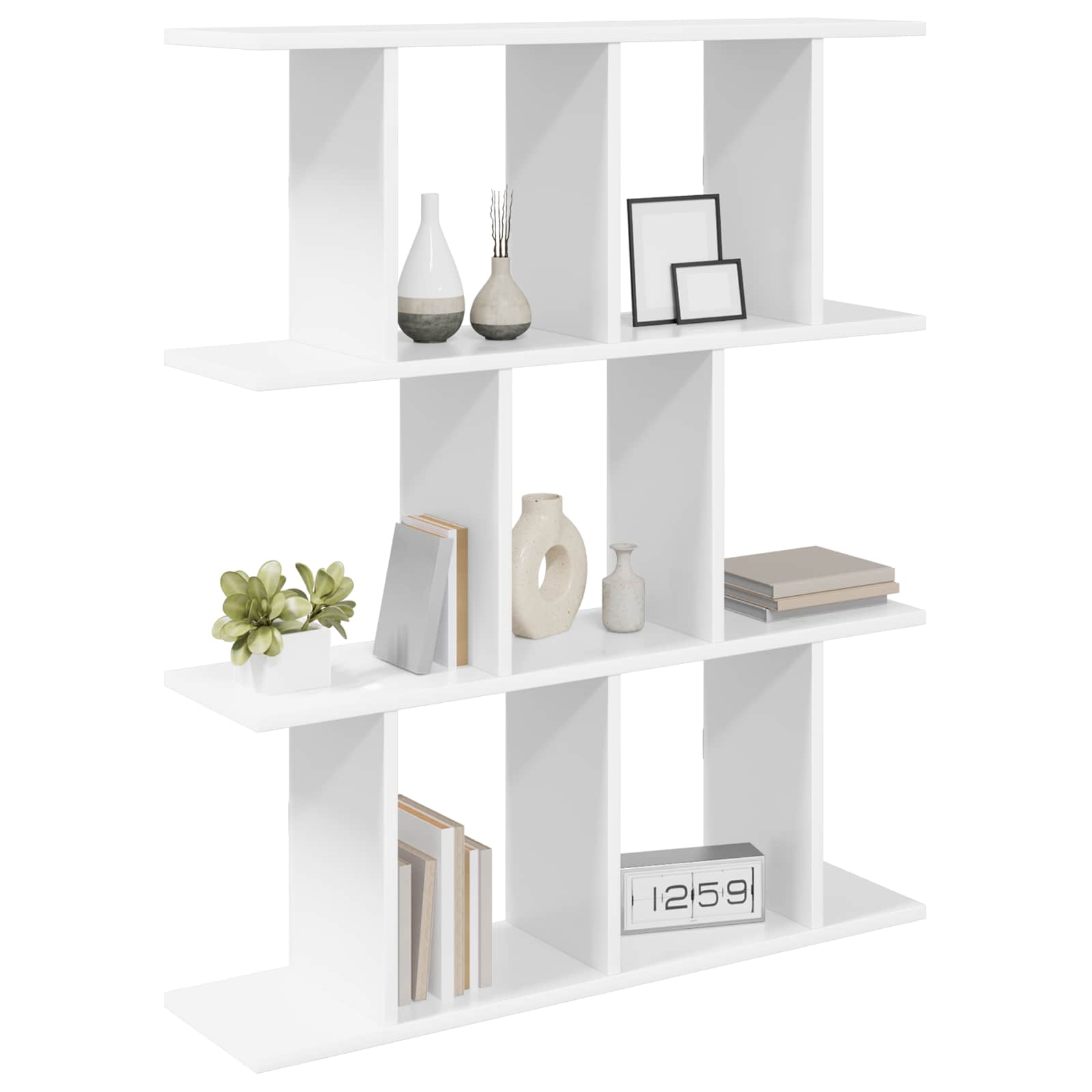 vidaXL Półka ścienna Biały 80 x 20 x 96 cm Drewno inżynieryjne