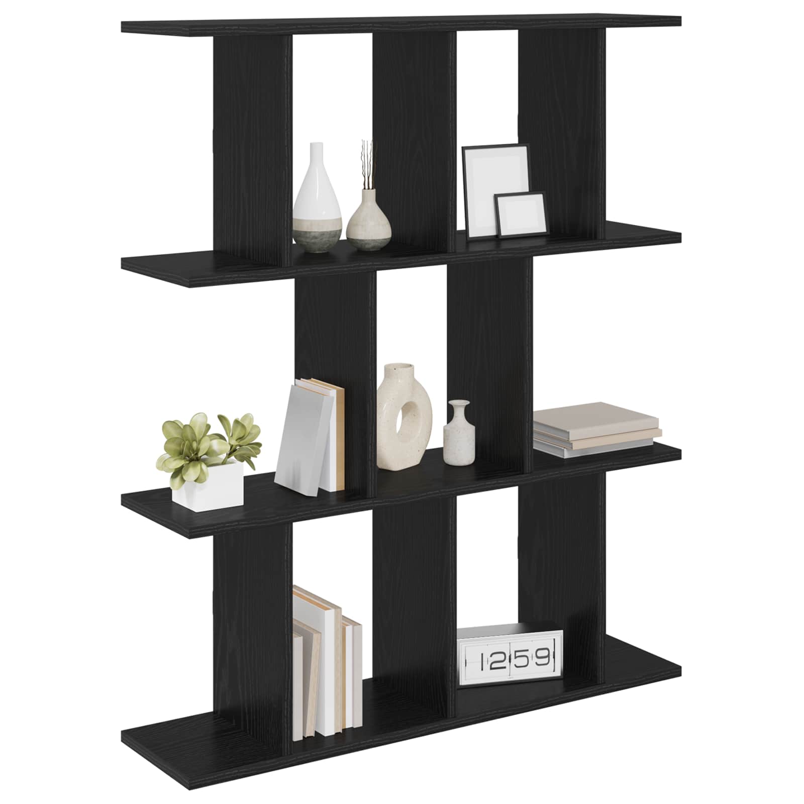 vidaXL Półka ścienna Czarny dąb 80 x 20 x 96 cm Drewno inżynieryjne