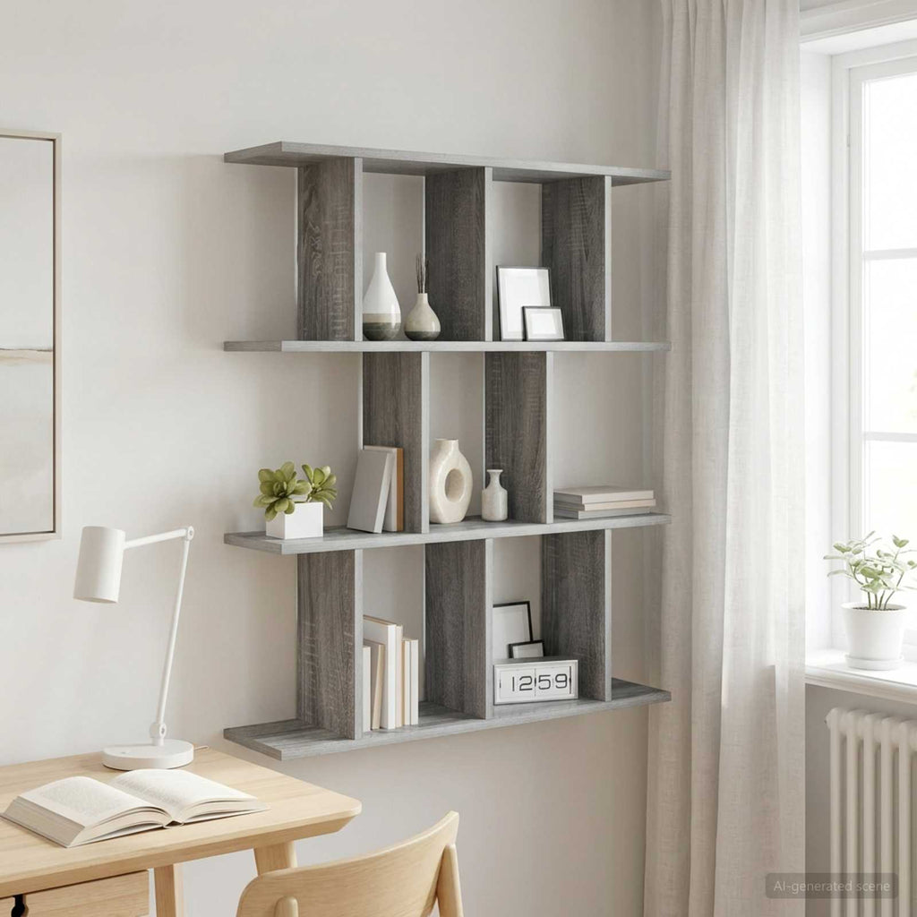 vidaXL Półka ścienna Szary Sonoma 80 x 20 x 96 cm Drewno inżynieryjne