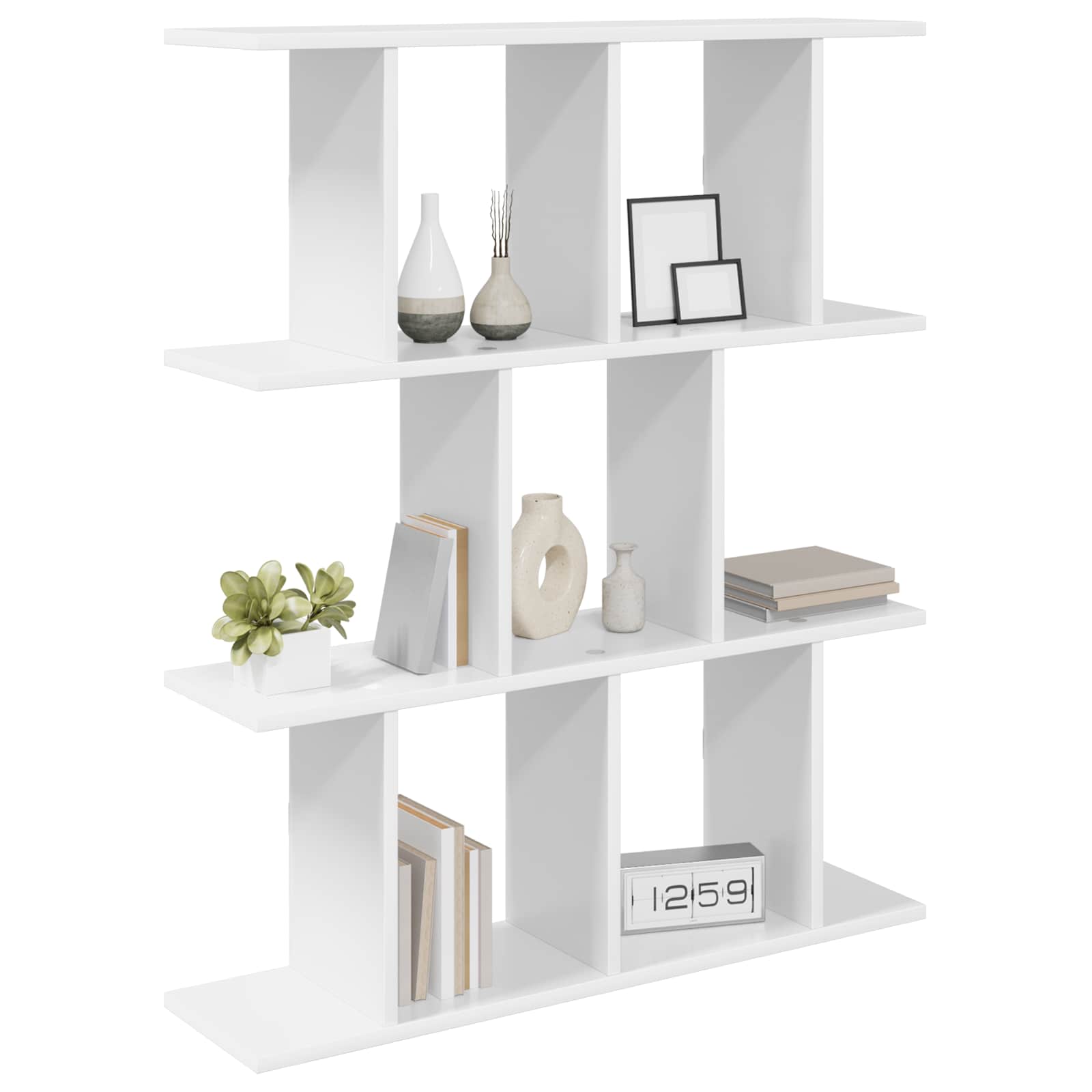 vidaXL Półka ścienna Biały 102 x 20 x 96 cm Drewno inżynieryjne