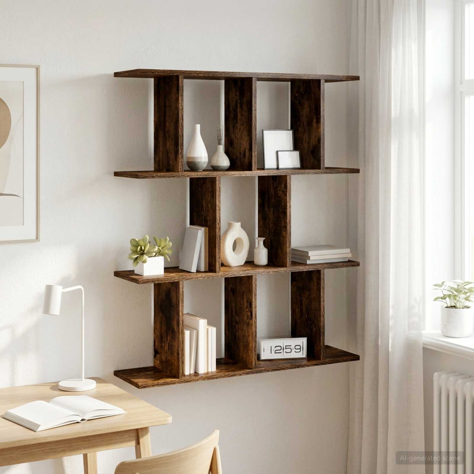 vidaXL Półka ścienna Dąb wędzony 102 x 20 x 96 cm Drewno inżynieryjne