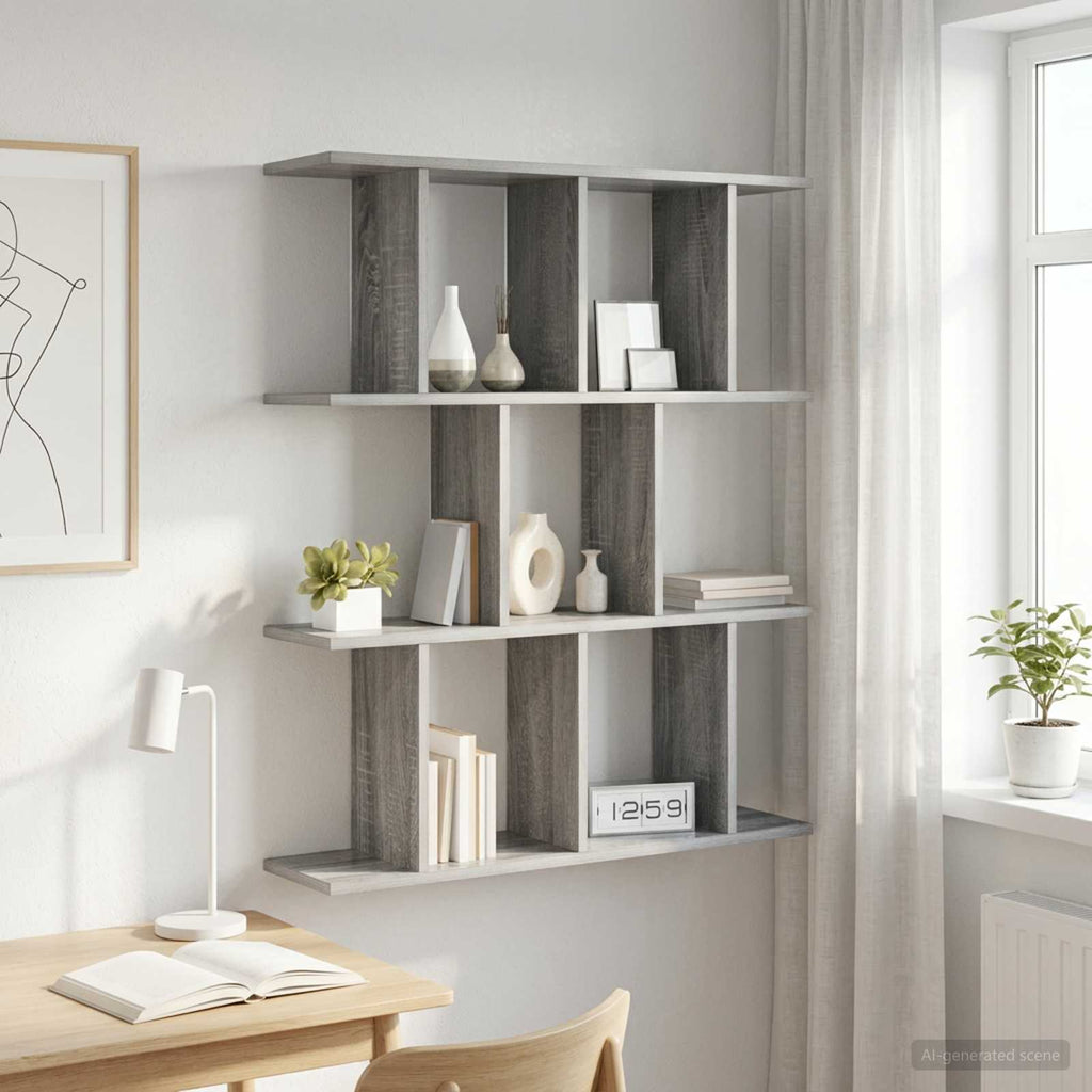 vidaXL Półka ścienna Szary Sonoma 102 x 20 x 96 cm Drewno inżynieryjne